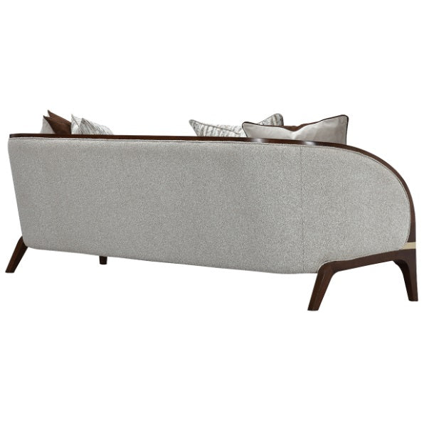 AICO Furniture Houston Sofa Pebble in Walnut - Bargain Furniture (Detroit, MI)