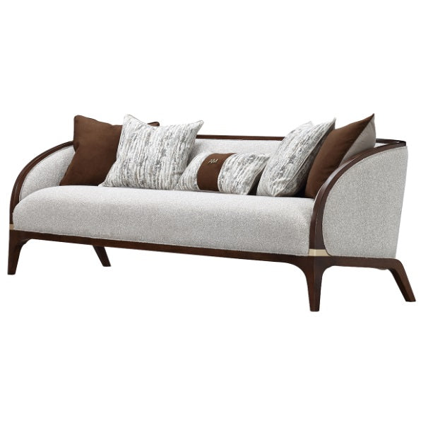 AICO Furniture Houston Sofa Pebble in Walnut - Bargain Furniture (Detroit, MI)