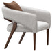 AICO Furniture Houston Accent Chair Pebble in Walnut - Bargain Furniture (Detroit, MI)