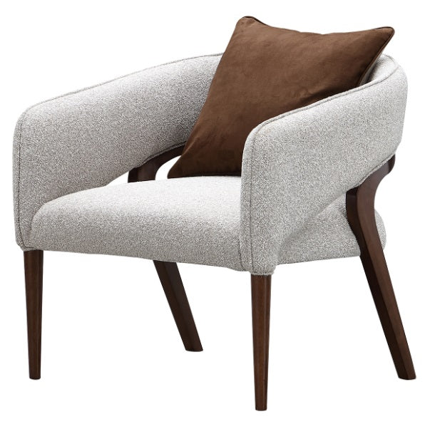 AICO Furniture Houston Accent Chair Pebble in Walnut - Bargain Furniture (Detroit, MI)