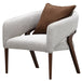 AICO Furniture Houston Accent Chair Pebble in Walnut - Bargain Furniture (Detroit, MI)