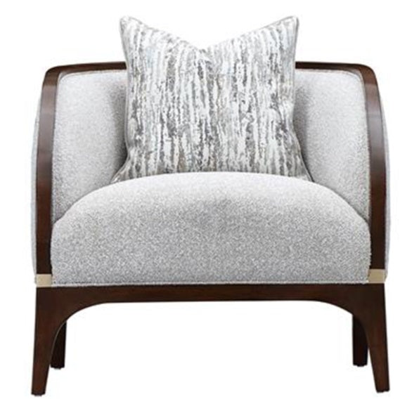AICO Furniture Houston Matching Chair Pebble in Walnut - Bargain Furniture (Detroit, MI)