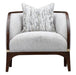 AICO Furniture Houston Matching Chair Pebble in Walnut - Bargain Furniture (Detroit, MI)