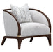 AICO Furniture Houston Matching Chair Pebble in Walnut - Bargain Furniture (Detroit, MI)