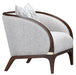 AICO Furniture Houston Matching Chair Pebble in Walnut - Bargain Furniture (Detroit, MI)