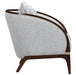 AICO Furniture Houston Matching Chair Pebble in Walnut - Bargain Furniture (Detroit, MI)