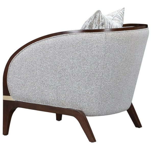AICO Furniture Houston Matching Chair Pebble in Walnut - Bargain Furniture (Detroit, MI)