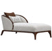 AICO Furniture Houston Chaise Pebble in Walnut - Bargain Furniture (Detroit, MI)