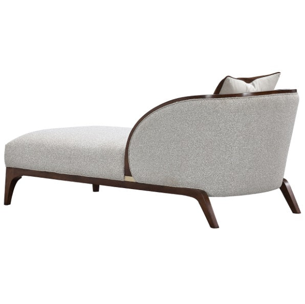 AICO Furniture Houston Chaise Pebble in Walnut - Bargain Furniture (Detroit, MI)
