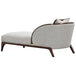 AICO Furniture Houston Chaise Pebble in Walnut - Bargain Furniture (Detroit, MI)