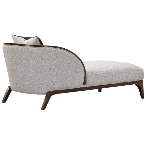 AICO Furniture Houston Chaise Pebble in Walnut - Bargain Furniture (Detroit, MI)