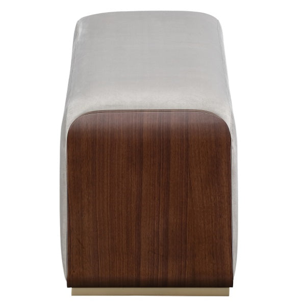 AICO Furniture Houston Accent Bench in Walnut - Bargain Furniture (Detroit, MI)
