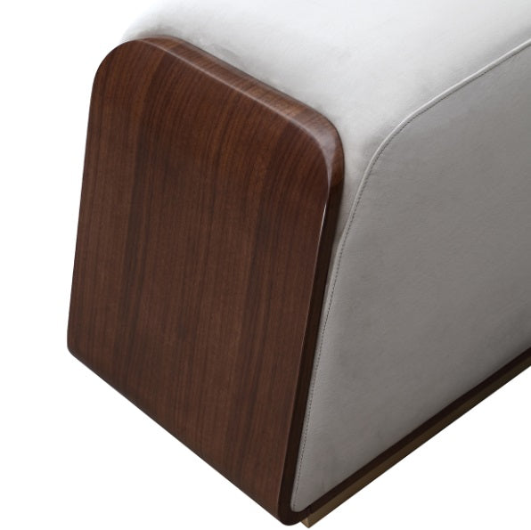 AICO Furniture Houston Accent Bench in Walnut - Bargain Furniture (Detroit, MI)