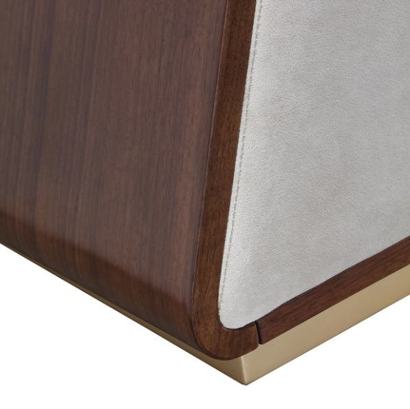 AICO Furniture Houston Accent Bench in Walnut - Bargain Furniture (Detroit, MI)