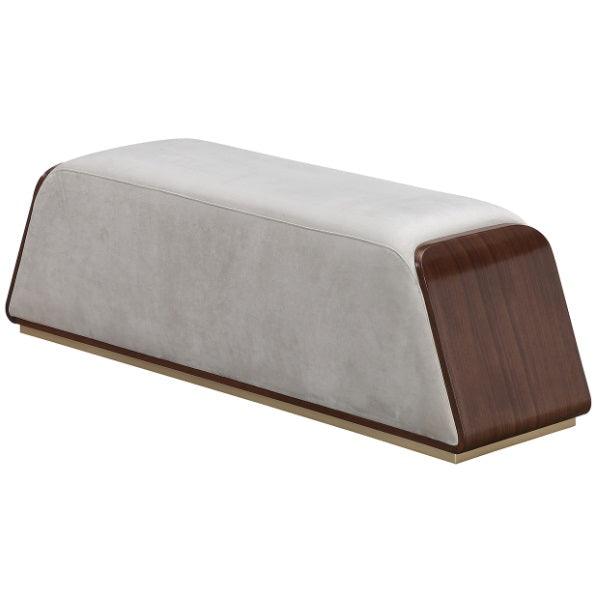 AICO Furniture Houston Accent Bench in Walnut - Bargain Furniture (Detroit, MI)