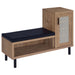 Teller 1-door Entryway Shoe Storage Cabinet Natural Oak - Bargain Furniture (Detroit, MI)