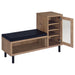 Teller 1-door Entryway Shoe Storage Cabinet Natural Oak - Bargain Furniture (Detroit, MI)