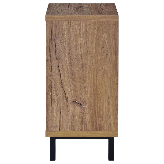 Teller 1-door Entryway Shoe Storage Cabinet Natural Oak - Bargain Furniture (Detroit, MI)