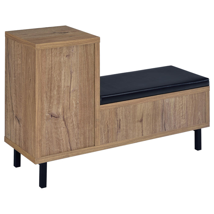 Teller 1-door Entryway Shoe Storage Cabinet Natural Oak - Bargain Furniture (Detroit, MI)