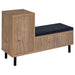 Teller 1-door Entryway Shoe Storage Cabinet Natural Oak - Bargain Furniture (Detroit, MI)
