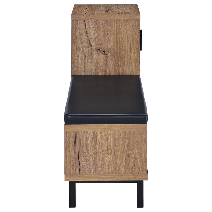 Teller 1-door Entryway Shoe Storage Cabinet Natural Oak - Bargain Furniture (Detroit, MI)