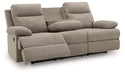 Side-Swipe Reclining Sofa with Drop Down Table - Bargain Furniture (Detroit, MI)