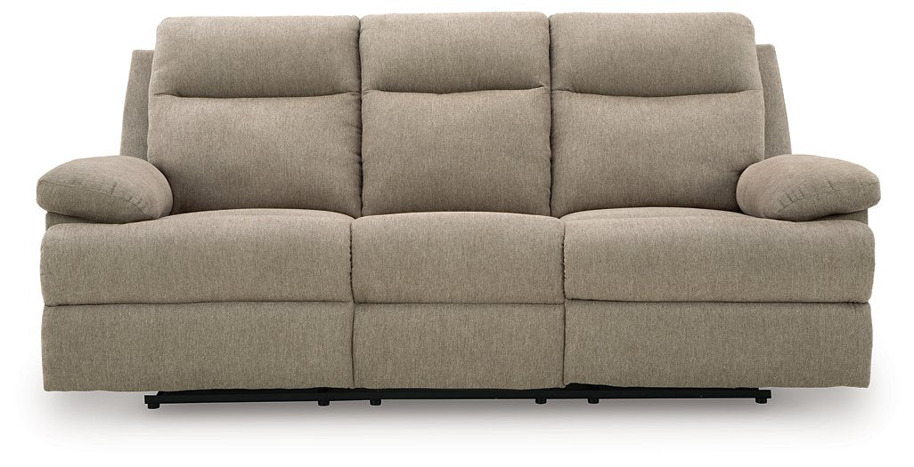 Side-Swipe Reclining Sofa with Drop Down Table - Bargain Furniture (Detroit, MI)