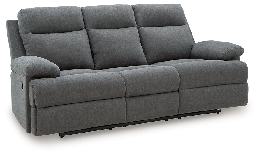 Side-Swipe Reclining Sofa with Drop Down Table - Bargain Furniture (Detroit, MI)