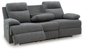 Side-Swipe Reclining Sofa with Drop Down Table - Bargain Furniture (Detroit, MI)