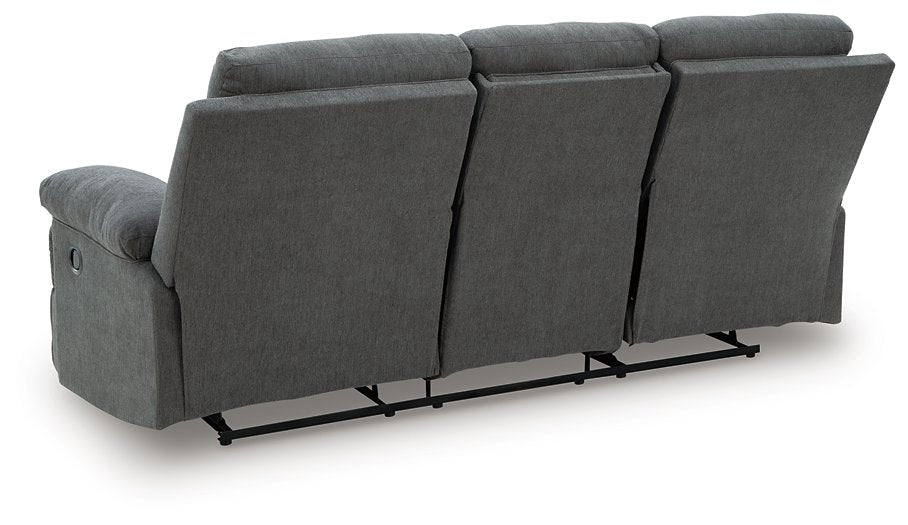 Side-Swipe Reclining Sofa with Drop Down Table - Bargain Furniture (Detroit, MI)