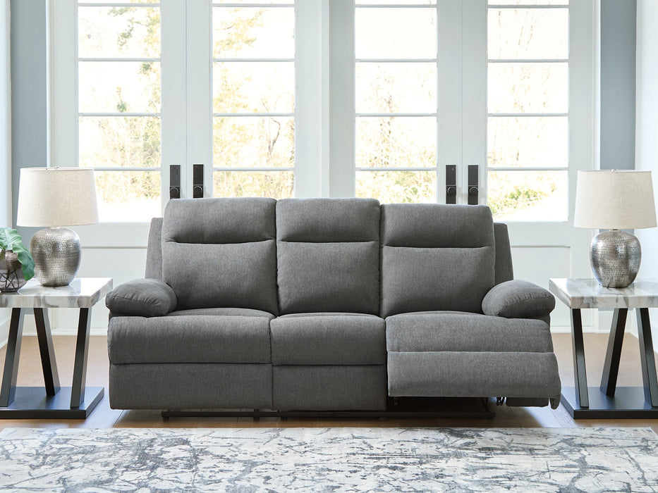 Side-Swipe Reclining Sofa with Drop Down Table - Bargain Furniture (Detroit, MI)