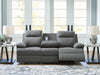 Side-Swipe Reclining Sofa with Drop Down Table - Bargain Furniture (Detroit, MI)