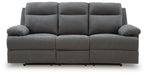 Side-Swipe Reclining Sofa with Drop Down Table - Bargain Furniture (Detroit, MI)