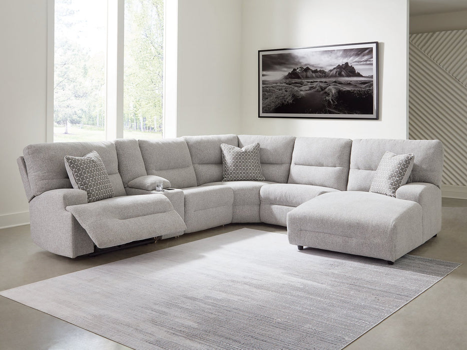Acklen Place Power Reclining Sectional with Chaise - Bargain Furniture (Detroit, MI)