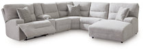 Acklen Place Power Reclining Sectional with Chaise - Bargain Furniture (Detroit, MI)
