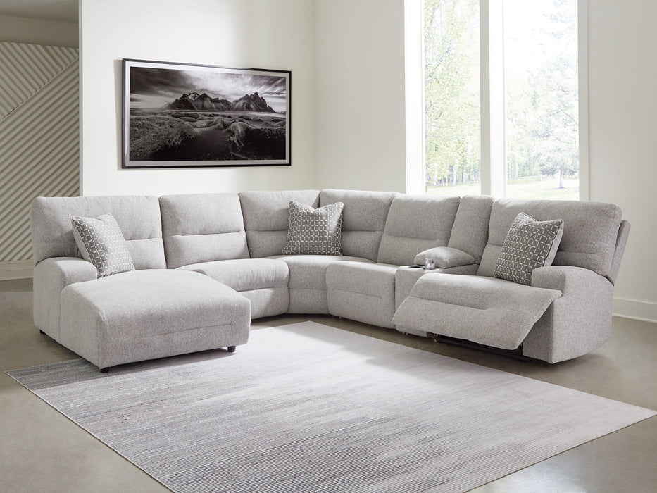 Acklen Place Power Reclining Sectional with Chaise - Bargain Furniture (Detroit, MI)
