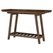 Ornelas 46-inch Console Table with Slatted Shelf Mango Brown - Bargain Furniture (Detroit, MI)