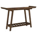 Ornelas 46-inch Console Table with Slatted Shelf Mango Brown - Bargain Furniture (Detroit, MI)