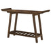 Ornelas 46-inch Console Table with Slatted Shelf Mango Brown - Bargain Furniture (Detroit, MI)