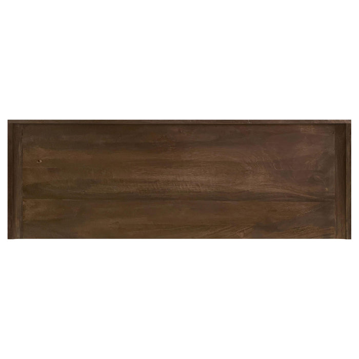 Ornelas 46-inch Console Table with Slatted Shelf Mango Brown - Bargain Furniture (Detroit, MI)