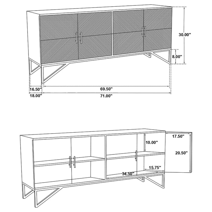 Riddell Accent Cabinets - Bargain Furniture (Detroit, MI)