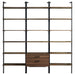 Owens 3-piece 96-inch Wall Mounted Bookshelf Set Walnut - Bargain Furniture (Detroit, MI)