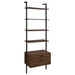 Owens 3-piece 96-inch Wall Mounted Bookshelf Set Walnut - Bargain Furniture (Detroit, MI)