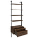 Owens 3-piece 96-inch Wall Mounted Bookshelf Set Walnut - Bargain Furniture (Detroit, MI)