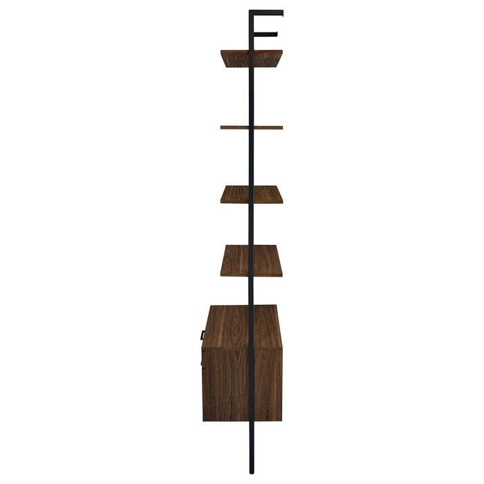 Owens 3-piece 96-inch Wall Mounted Bookshelf Set Walnut - Bargain Furniture (Detroit, MI)