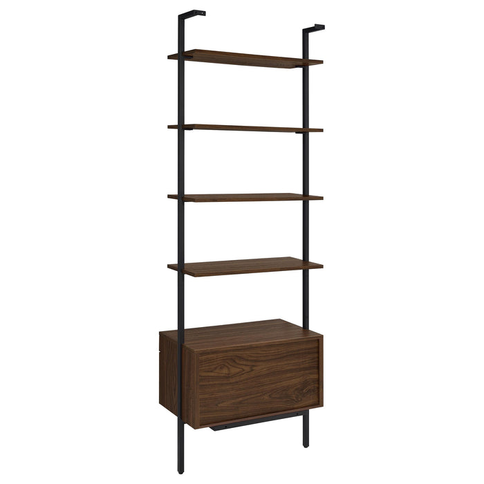 Owens 3-piece 96-inch Wall Mounted Bookshelf Set Walnut - Bargain Furniture (Detroit, MI)