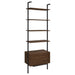 Owens 3-piece 96-inch Wall Mounted Bookshelf Set Walnut - Bargain Furniture (Detroit, MI)