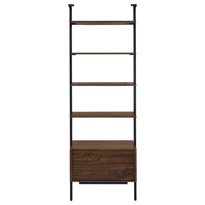 Owens 3-piece 96-inch Wall Mounted Bookshelf Set Walnut - Bargain Furniture (Detroit, MI)