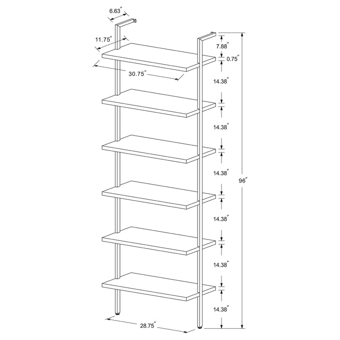 Owens 3-piece 96-inch Wall Mounted Bookshelf Set Walnut - Bargain Furniture (Detroit, MI)