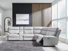 Social Pointe Reclining Sectional with Storage Console - Bargain Furniture (Detroit, MI)